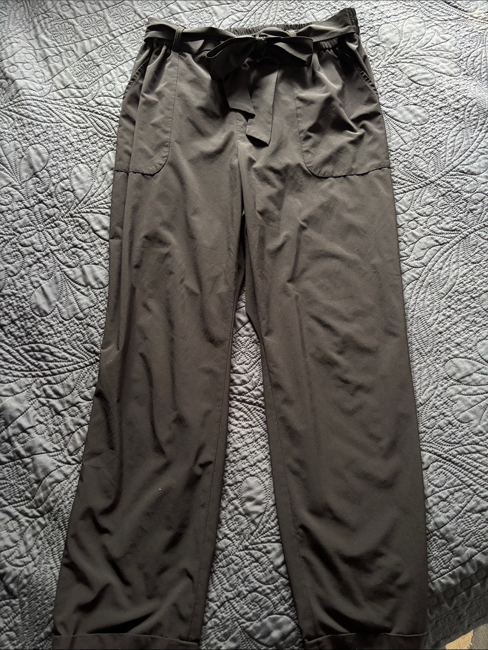 Banana Republic Olive Wide-Leg Tie-Waist Pants